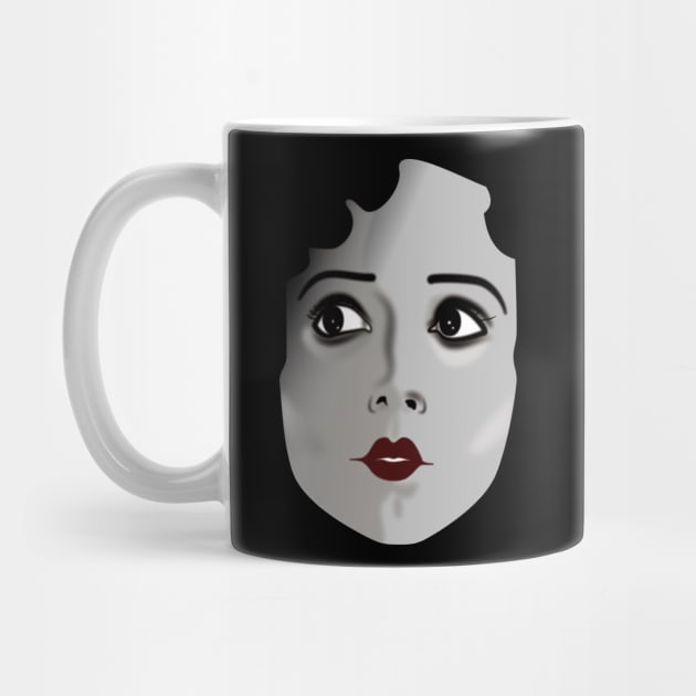 Silent movie Vintage Lady's face by Scrabbly Doodles